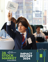 2024 JA Stock Market Challenge Impact Report cover