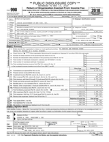 2018-2019 Form 990 cover